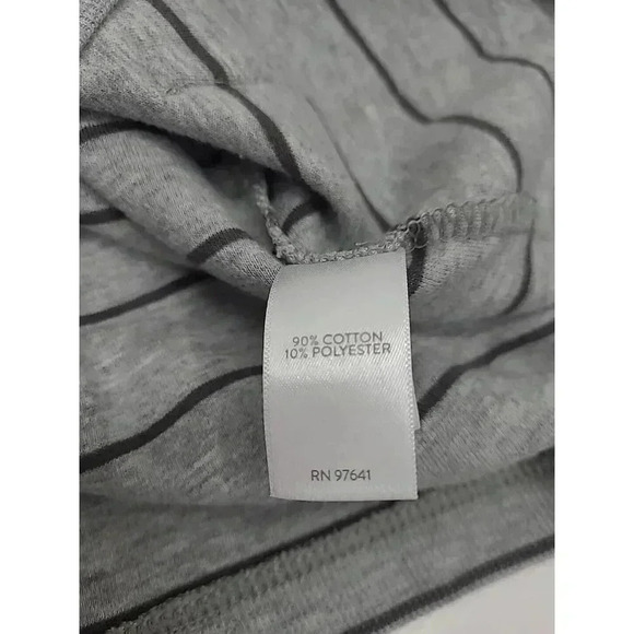 J. Jill Tunic Shirt Women's Size Small Grey Stripes V Neck Pockets Soft Waffle - Picture 6 of 7